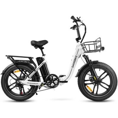 Samebike C05 PRO - Vélo électrique -Moteur 250w - Batterie 36V 13Ah - Autonomie 70KM - Max25KM/H - Roues 20 - Blanc Blanc - Publicité Samebike C05 PRO - Vélo électrique -Moteur 250w - Batterie 36V 13Ah - Autonomie 70KM - Max25KM/H - Roues 20 - Blanc Blanc - Publicité