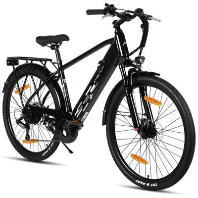 Hiland 26 Vélo électrique E-MTB avec moteur 250 W batterie 36 V 78 Ah 7 vitesses pour hommes et femmesfreins à disqueNoir Noir - Publicité Hiland 26 Vélo électrique E-MTB avec moteur 250 W batterie 36 V 78 Ah 7 vitesses pour hommes et femmesfreins à disqueNoir Noir - Publicité