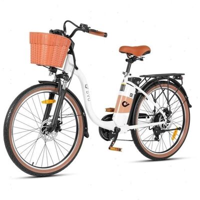 Vélo électrique - DYU C6 Pro - Moteur 500W - Batterie 36V 15.6Ah - Autonomie 72 km - Pouces 26 - Blanc Blanc - Publicité Vélo électrique - DYU C6 Pro - Moteur 500W - Batterie 36V 15.6Ah - Autonomie 72 km - Pouces 26 - Blanc Blanc - Publicité