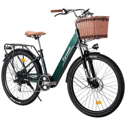 Vélo Électrique Urbain Cysum Cityrun 26 250W 36V10Ah 80km Étanche Phare LED Shimano 7 Vitesses Homme/Femme - Publicité Vélo Électrique Urbain Cysum Cityrun 26 250W 36V10Ah 80km Étanche Phare LED Shimano 7 Vitesses Homme/Femme - Publicité
