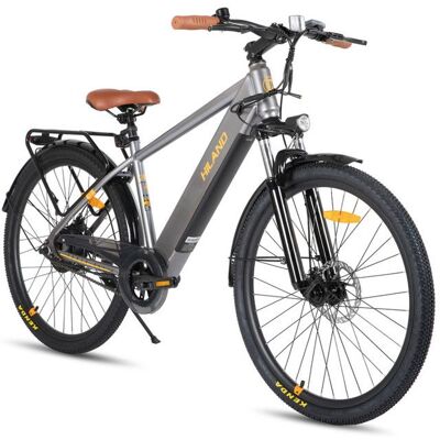HILAND VTT électrique - Roues de 26 pouces -250 W 36 V 78 Ah - Même style pour hommes et femmes - Freins à double disque - Gris Gris - Publicité HILAND VTT électrique - Roues de 26 pouces -250 W 36 V 78 Ah - Même style pour hommes et femmes - Freins à double disque - Gris Gris - Publicité