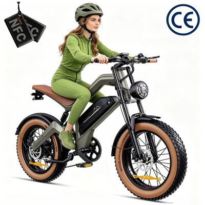 DYU M20 VTT Électrique 20 Fat Bike 750W 48V 15.6Ah Vélo Électrique Tout Chemin 55km/h Shimano 7V 55KM/h Autonomie 100km Gris - Publicité DYU M20 VTT Électrique 20 Fat Bike 750W 48V 15.6Ah Vélo Électrique Tout Chemin 55km/h Shimano 7V 55KM/h Autonomie 100km Gris - Publicité