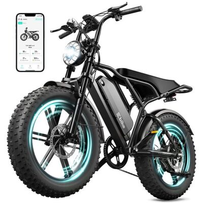 TST Vélo électrique tout terrain adultes (1500W Peak)48V 25Ah 20 Fat tire -Autonomie 130km(ASSIST)Tout suspendu- fatbikeNoir Noir - Publicité TST Vélo électrique tout terrain adultes (1500W Peak)48V 25Ah 20 Fat tire -Autonomie 130km(ASSIST)Tout suspendu- fatbikeNoir Noir - Publicité