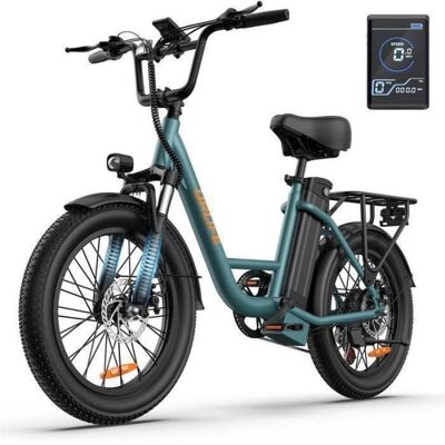 Vélo électrique urbain tout-terrain - URLIFE - E20 - Pliant cadre acier - Moteur 250W 48V13Ah - Pneus 20x30 Bleu - Publicité Vélo électrique urbain tout-terrain - URLIFE - E20 - Pliant cadre acier - Moteur 250W 48V13Ah - Pneus 20x30 Bleu - Publicité