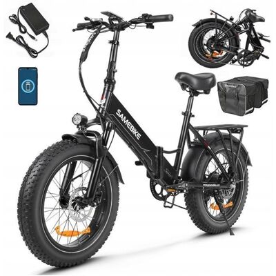 Vélo Électrique Pliable - SAMEBIKE - LOTDM200-II - Moteur 750W - Autonomie 80Km - Vitesse 40km/h - Publicité Vélo Électrique Pliable - SAMEBIKE - LOTDM200-II - Moteur 750W - Autonomie 80Km - Vitesse 40km/h - Publicité