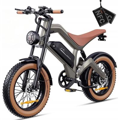 DYU Vélo électrique M20 VTT Électrique 20 Fat Bike 1500W 48V 18.2AhVélo Électrique Tout Chemin 55km/h Shimano 7 Autonomie 115km Gris - Publicité DYU Vélo électrique M20 VTT Électrique 20 Fat Bike 1500W 48V 18.2AhVélo Électrique Tout Chemin 55km/h Shimano 7 Autonomie 115km Gris - Publicité