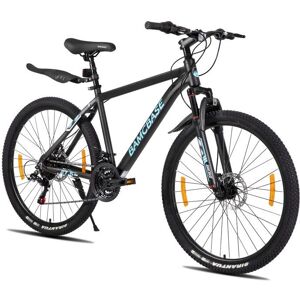 HILAND VTT Unisexe - 21 Vitesses Cadre en Aluminium Léger et Fourche à Suspension Freins à Disque Roues de 27.5 Pouces - Noir Noir - Publicité HILAND VTT Unisexe - 21 Vitesses Cadre en Aluminium Léger et Fourche à Suspension Freins à Disque Roues de 27.5 Pouces - Noir Noir - Publicité