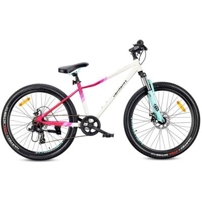 SUN BABY VTT Vélo tout terrain - Verdant CALIX - Roues 26 - 10 à 14 ans - amortisseur freins à disque 7 vitesses - Blanc-Rose-Menthe Blanc - Publicité SUN BABY VTT Vélo tout terrain - Verdant CALIX - Roues 26 - 10 à 14 ans - amortisseur freins à disque 7 vitesses - Blanc-Rose-Menthe Blanc - Publicité