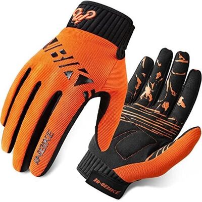 INBIKE Gants de Cyclisme Respirant Homme Antidérapants Antichocs Rembourré EVA pour VTT Velo de Montagne Route écran Tactile Orange - Publicité INBIKE Gants de Cyclisme Respirant Homme Antidérapants Antichocs Rembourré EVA pour VTT Velo de Montagne Route écran Tactile Orange - Publicité