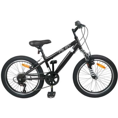 Vélo de Montagne 20 Pouces 6-Vitesse pour 5-8 ans - vidaXL - acier - noir - 138 x 53 x 84 cm 2859070 Noir - Publicité Vélo de Montagne 20 Pouces 6-Vitesse pour 5-8 ans - vidaXL - acier - noir - 138 x 53 x 84 cm 2859070 Noir - Publicité