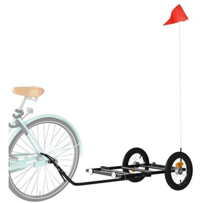 VIDAXL Remorque de bicyclette VENTE-FLASH - Remorque de vélo - noir 122x53x28 cm fer @48905614 Noir - Publicité VIDAXL Remorque de bicyclette VENTE-FLASH - Remorque de vélo - noir 122x53x28 cm fer @48905614 Noir - Publicité