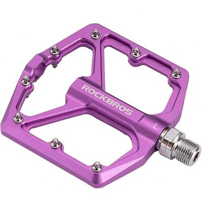 Pédales de vélo en alliage daluminium ROCKBROS - Modèle K203-PE - Étanches et antidérapantes - Violet Violet - Publicité Pédales de vélo en alliage daluminium ROCKBROS - Modèle K203-PE - Étanches et antidérapantes - Violet Violet - Publicité