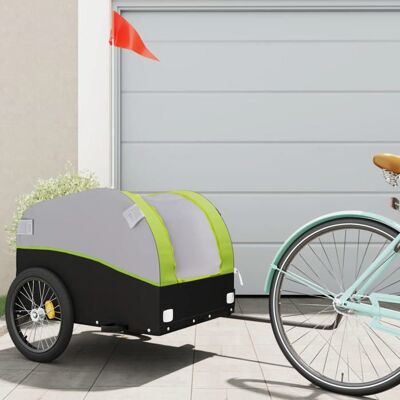 VIDAXL CLARENCE® Remorque de vélo - Chariot de vélo - noir et vert 45 kg fer LL315 Vert - Publicité VIDAXL CLARENCE® Remorque de vélo - Chariot de vélo - noir et vert 45 kg fer LL315 Vert - Publicité