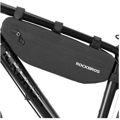 Rockbros AS-043 Sacoche de vélo imperméable - 3L - Noir - Publicité Rockbros AS-043 Sacoche de vélo imperméable - 3L - Noir - Publicité