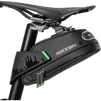 ROCKBROS Sacoche de Selle Vélo 1L Imperméable avec Support pour Route VTT Cyclisme Noir Noir - Publicité ROCKBROS Sacoche de Selle Vélo 1L Imperméable avec Support pour Route VTT Cyclisme Noir Noir - Publicité
