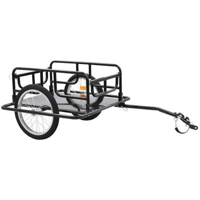 VIDAXL Meilleures Remorque de vélo-Remorque de marchandises-130x73x485 cm acier noir SSDC5484947 Noir - Publicité VIDAXL Meilleures Remorque de vélo-Remorque de marchandises-130x73x485 cm acier noir SSDC5484947 Noir - Publicité