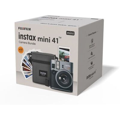 Appareil photo instantané Fujifilm Pack instax mini 41 noir (1 mini 41 + 1 film + 1 housse) Noir - Publicité Appareil photo instantané Fujifilm Pack instax mini 41 noir (1 mini 41 + 1 film + 1 housse) Noir - Publicité