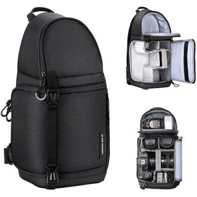 K&F Concept Sac à Bandoulière pour Appareil Photo Sac Étanche pour Photographie Sac pour Caméra Appareil Photo DSLR/SLR Noir - Publicité K&F Concept Sac à Bandoulière pour Appareil Photo Sac Étanche pour Photographie Sac pour Caméra Appareil Photo DSLR/SLR Noir - Publicité