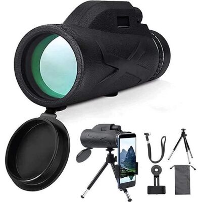 CHANGM 80x100 Télescope Starscope Monoculaire HD Telescope Vision Nocturne Étanche BAK4 Prism avec Trépied et Support Smartphone Mono A282 Noir - Publicité CHANGM 80x100 Télescope Starscope Monoculaire HD Telescope Vision Nocturne Étanche BAK4 Prism avec Trépied et Support Smartphone Mono A282 Noir - Publicité