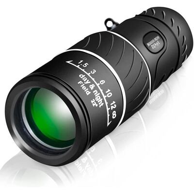 NICEFEEL Télescope monoculaire 16 x 52 - Prisme BAK4 et FMC HD - Étanche Noir - Publicité NICEFEEL Télescope monoculaire 16 x 52 - Prisme BAK4 et FMC HD - Étanche Noir - Publicité