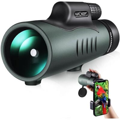 Monoculaire 12X50 HD Étanche - K&F CONCEPT - Prisme BAK4 - Trépied et Adaptateur pour Téléphone Portable Vert - Publicité Monoculaire 12X50 HD Étanche - K&F CONCEPT - Prisme BAK4 - Trépied et Adaptateur pour Téléphone Portable Vert - Publicité