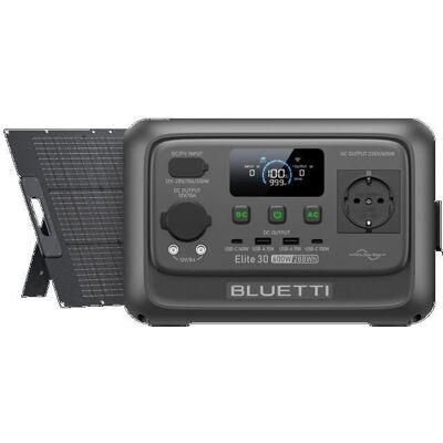 BLUETTI Générateur Solaire Elite 30 V2 LiFePO4 288Wh/600W avec 100W Panneau solaire pour Camping Domestique Camping-Car - Publicité BLUETTI Générateur Solaire Elite 30 V2 LiFePO4 288Wh/600W avec 100W Panneau solaire pour Camping Domestique Camping-Car - Publicité