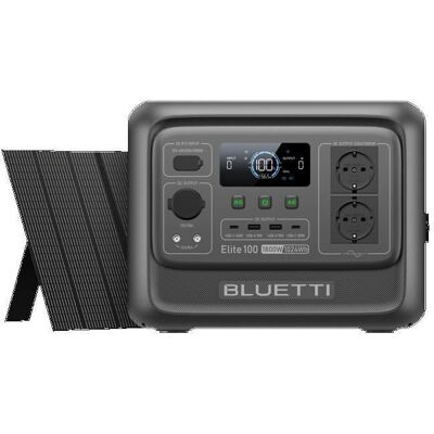 BLUETTI Elite 100 V2 Générateur Électrique Solaire 1024Wh & 1800W avec 350W Panneau solaire Pour Camping Voyage Panne de Courant - Publicité BLUETTI Elite 100 V2 Générateur Électrique Solaire 1024Wh & 1800W avec 350W Panneau solaire Pour Camping Voyage Panne de Courant - Publicité