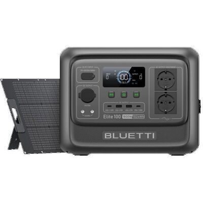 BLUETTI Elite 100 V2 Générateur Électrique Solaire 1024Wh & 1800W avec 100W Panneau solaire Pour Camping Voyage Panne de Courant - Publicité BLUETTI Elite 100 V2 Générateur Électrique Solaire 1024Wh & 1800W avec 100W Panneau solaire Pour Camping Voyage Panne de Courant - Publicité