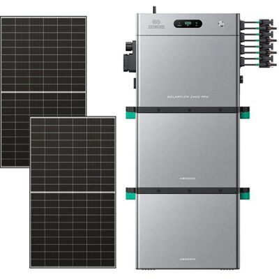 Zendure SolarFlow 2400 Pro - Batterie Solaire 2400W 24-168kWh avec 2xAB3000L (5.76 kWh) avec 500Wx2 Panneau Bifacial - Publicité Zendure SolarFlow 2400 Pro - Batterie Solaire 2400W 24-168kWh avec 2xAB3000L (5.76 kWh) avec 500Wx2 Panneau Bifacial - Publicité