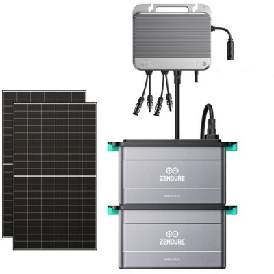 Kit solaire Zendure SolarFlow 800 – 2x panneaux bifaciaux 500W + 2x batteries AB2000L (3840 Wh MPPT 1200W 96%) - Publicité Kit solaire Zendure SolarFlow 800 – 2x panneaux bifaciaux 500W + 2x batteries AB2000L (3840 Wh MPPT 1200W 96%) - Publicité