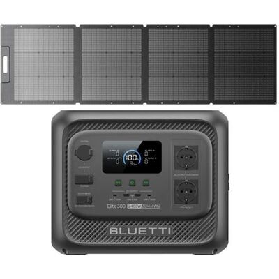 BLUETTI Elite 300 3014.4 Wh Station électrique portable 2400 W Générateur Solaire avec 200W Panneau solaire Pour Camping Voyage - Publicité BLUETTI Elite 300 3014.4 Wh Station électrique portable 2400 W Générateur Solaire avec 200W Panneau solaire Pour Camping Voyage - Publicité
