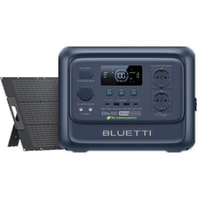 BLUETTI Elite 100 V2 1800W 1024Wh Générateur Solaire Bio-Based avec 100W Panneau Solaire PV100 pour VoyageDomestiqueCamping-Car - Publicité BLUETTI Elite 100 V2 1800W 1024Wh Générateur Solaire Bio-Based avec 100W Panneau Solaire PV100 pour VoyageDomestiqueCamping-Car - Publicité