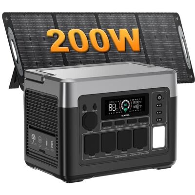 OUKITEL P1500E PLUS 1536Wh Station electrique portable avec Panneau Solaire 200W Batterie LiFePO4 4 Sorties AC de 1800W Noir - Publicité OUKITEL P1500E PLUS 1536Wh Station electrique portable avec Panneau Solaire 200W Batterie LiFePO4 4 Sorties AC de 1800W Noir - Publicité