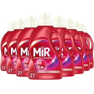 Mir - Lot de 8 lessives liquides - Couleur - Main & Machine - Raviveur - Formule Unique 3en1-8 x 1.35L - Gigapack - Publicité Mir - Lot de 8 lessives liquides - Couleur - Main & Machine - Raviveur - Formule Unique 3en1-8 x 1.35L - Gigapack - Publicité