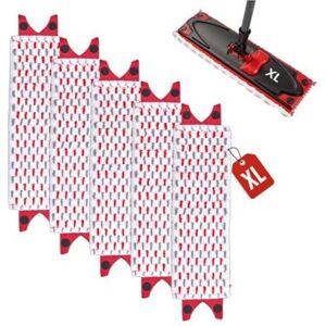 Recharge serpillère microfibre - OKZ - 5 pièces - Pour Vileda Ultramax XL - 51x14 cm - Réutilisable - Lavable en machine Rouge - Publicité Recharge serpillère microfibre - OKZ - 5 pièces - Pour Vileda Ultramax XL - 51x14 cm - Réutilisable - Lavable en machine Rouge - Publicité