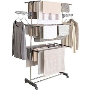 IDMarket - Séchoir à Linge INOX ima Gris étendoir Pliable H.145 cm A99 Gris - Publicité IDMarket - Séchoir à Linge INOX ima Gris étendoir Pliable H.145 cm A99 Gris - Publicité