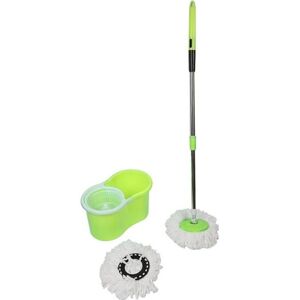 Serpillère Balai Vapeur Mop 360°avec Seau Bac Rotatif Vert - Publicité Serpillère Balai Vapeur Mop 360°avec Seau Bac Rotatif Vert - Publicité