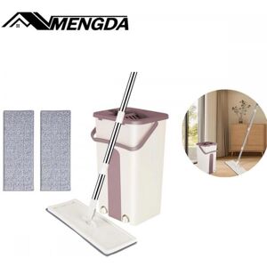serpillière microfibre pliable-MENGDA-Balai serpillère raclette intégrée en seau essoreur-2 Chiffons mops-pour Nettoyage de So - Publicité serpillière microfibre pliable-MENGDA-Balai serpillère raclette intégrée en seau essoreur-2 Chiffons mops-pour Nettoyage de So - Publicité