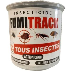 FUMITRACK Fumigène insecticide choc anti punaises de lit blattescafards puces mouches volants et rampants - Publicité FUMITRACK Fumigène insecticide choc anti punaises de lit blattescafards puces mouches volants et rampants - Publicité