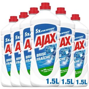 Ajax Nettoyant Multi-Usage 5 Actions Brise Fraîche – Dégraisse – Redonne de léclat – Désodorise – Rafraîchit – 15L – Lot de 6 - Publicité Ajax Nettoyant Multi-Usage 5 Actions Brise Fraîche – Dégraisse – Redonne de léclat – Désodorise – Rafraîchit – 15L – Lot de 6 - Publicité