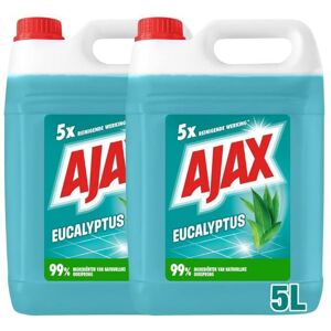 Ajax Nettoyant Multi-Surfaces Eucalyptus – Actions nettoyantes – Dégraisse – Désodorise – Rafraîchit – Bidon 5L – Lot de 2 - Publicité Ajax Nettoyant Multi-Surfaces Eucalyptus – Actions nettoyantes – Dégraisse – Désodorise – Rafraîchit – Bidon 5L – Lot de 2 - Publicité