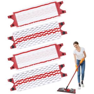 CUNEARY Recharge de 4 pièces adaptée aux balais à franges en microfibres compatible avec la gamme Vileda Ultramax Rouge - Publicité CUNEARY Recharge de 4 pièces adaptée aux balais à franges en microfibres compatible avec la gamme Vileda Ultramax Rouge - Publicité