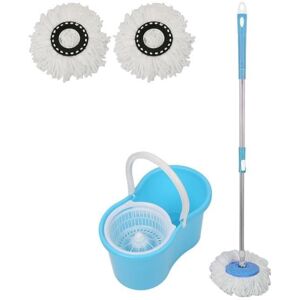 2-en-1 Balai Serpillère Rotatif 360° Willonin® Seau Essoreur portable Avec 2 Tampon en Microfibre Bleu Nettoyage domestique Bleu - Publicité 2-en-1 Balai Serpillère Rotatif 360° Willonin® Seau Essoreur portable Avec 2 Tampon en Microfibre Bleu Nettoyage domestique Bleu - Publicité