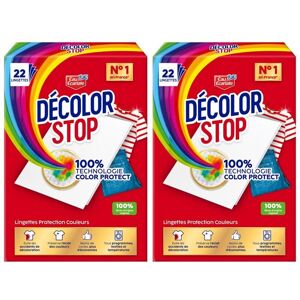DECOLOR STOP Lot de 2 Protections Couleurs x22 Lingettes - Publicité DECOLOR STOP Lot de 2 Protections Couleurs x22 Lingettes - Publicité