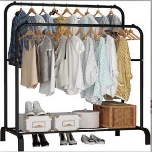 MIPAN. Portant/Penderie à vêtement Métal étendoir Séchoir à Linge Porte-vêtements - Pour chambre à coucher - Noir Noir - Publicité MIPAN. Portant/Penderie à vêtement Métal étendoir Séchoir à Linge Porte-vêtements - Pour chambre à coucher - Noir Noir - Publicité