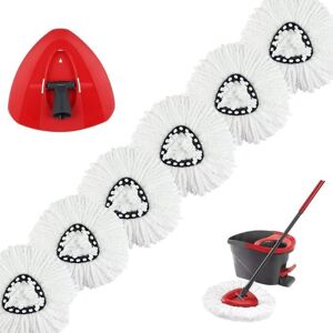 BLEOSAN 6pcs Vadrouilles de Rechange pour Vileda O-Cedar Turbo 2 en 1 EasyWring & Clean Compatible Têtes de balai Pour Vileda Recharge Blanc - Publicité BLEOSAN 6pcs Vadrouilles de Rechange pour Vileda O-Cedar Turbo 2 en 1 EasyWring & Clean Compatible Têtes de balai Pour Vileda Recharge Blanc - Publicité
