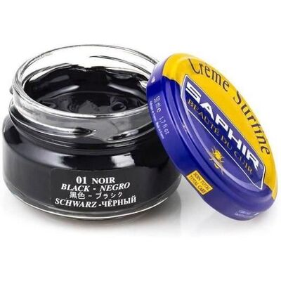 SAPHIR Crème surfine - noir - 50 mL - Publicité SAPHIR Crème surfine - noir - 50 mL - Publicité