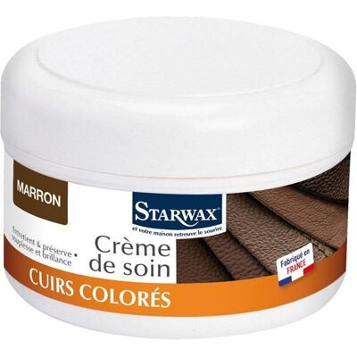 Crème Cuir STARWAX Marron - Hydrate et réchauffe la teinte - Entretien du cuir - Publicité Crème Cuir STARWAX Marron - Hydrate et réchauffe la teinte - Entretien du cuir - Publicité