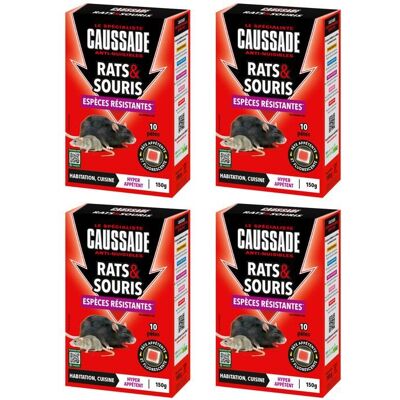 CAUSSADE Anti Rats & Souris - Lieux Secs & Humides - 40 Sachets Pâtes Fluorescents - Prêt à lemploi - 4x150g CARSPTFLUO150X4 - Publicité CAUSSADE Anti Rats & Souris - Lieux Secs & Humides - 40 Sachets Pâtes Fluorescents - Prêt à lemploi - 4x150g CARSPTFLUO150X4 - Publicité