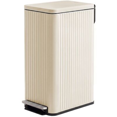 SONGMICS Poubelle 50 L en Acier avec Seau Amovible Couvercle Silencieux à Pédale Gain de place pour Cuisine Crème Beige - Publicité SONGMICS Poubelle 50 L en Acier avec Seau Amovible Couvercle Silencieux à Pédale Gain de place pour Cuisine Crème Beige - Publicité